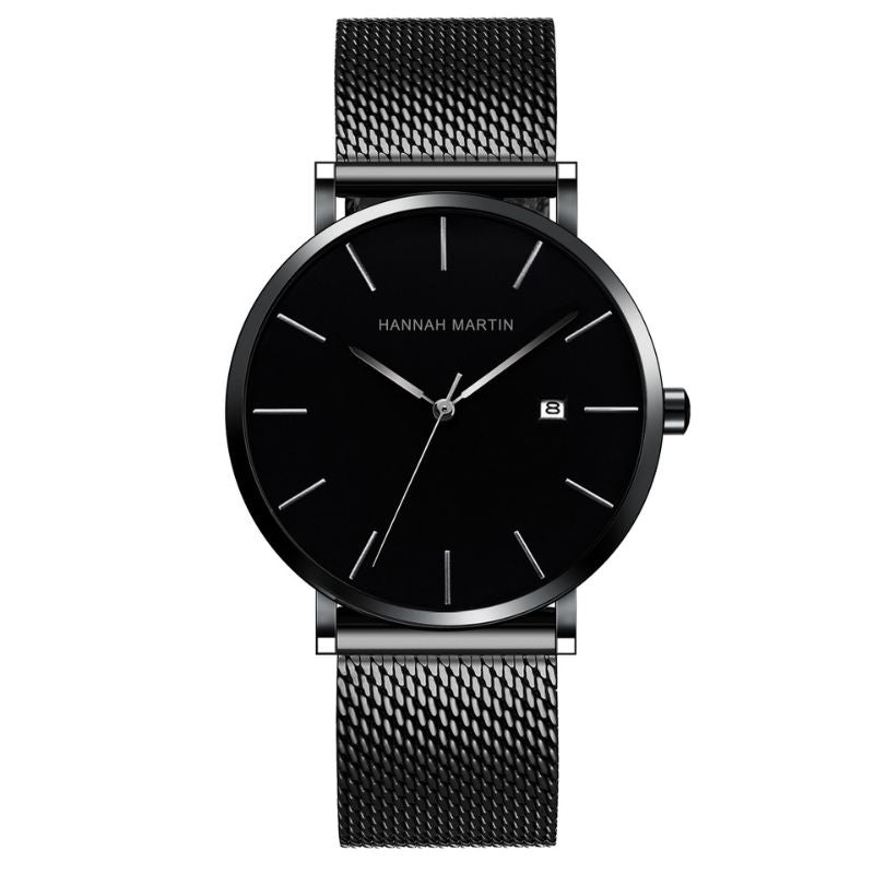 Relógio Preto Masculino Minimalista Black 40mm