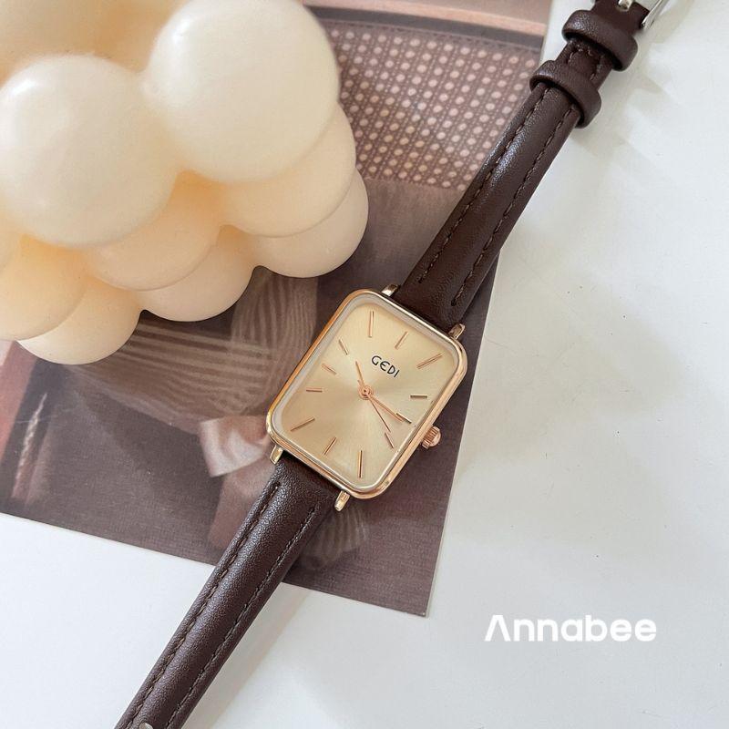 Relógio Feminino Quadrado Rosé Gold 26mm