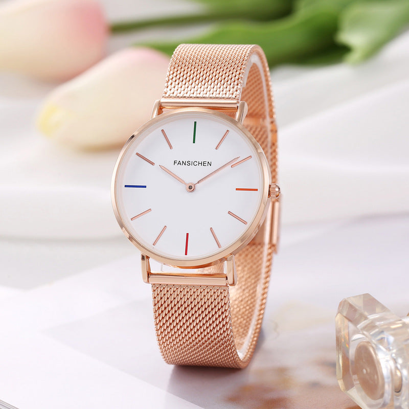Relógio Feminino Fansichen Rosé Gold 36mm